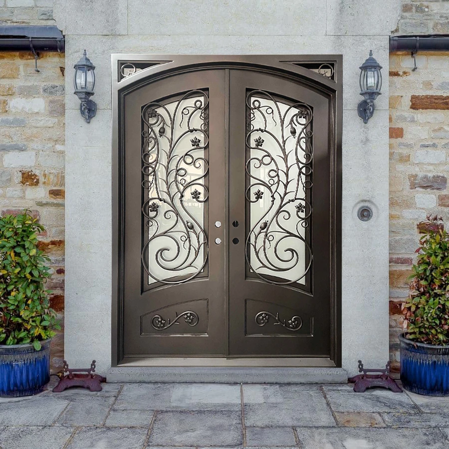 Bifold Doors Modern Interior Decoration Metal Front Door For Houses Exterior Fireproof Steel Doors For Home