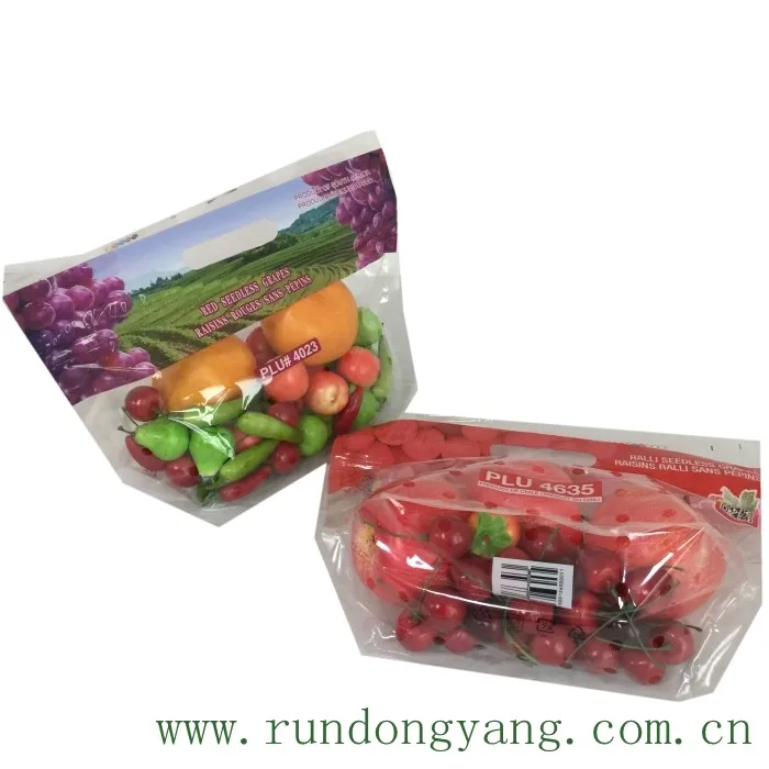 Custom Log Recycle CPP OPP Polyethylene  Bread Micro Perforated Plastic Bags For Fresh Vegetable Fruit Packaging With Zipper