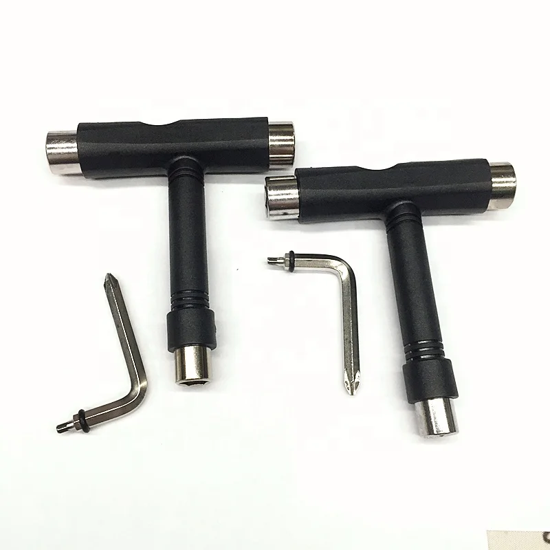 Multifunctional Professional Long Board Scooter Skateboard Accessories Wrench Nuts All-In-One T Shape Adjusting Tools For Skate