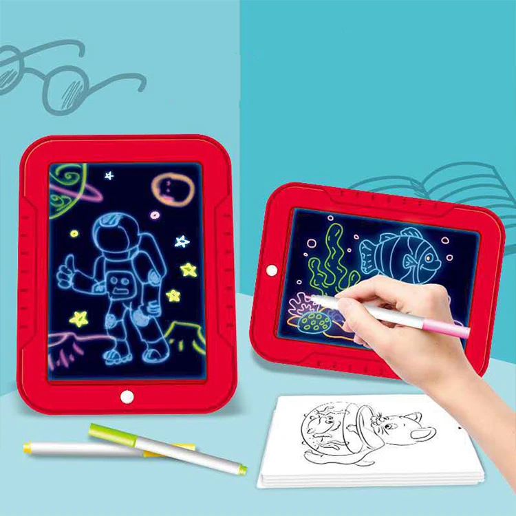 2022 Agreat Cheap Plastic Magic Pad Writing Board Drawing Luminous Drawing Board Toys For Kids Magic Pad