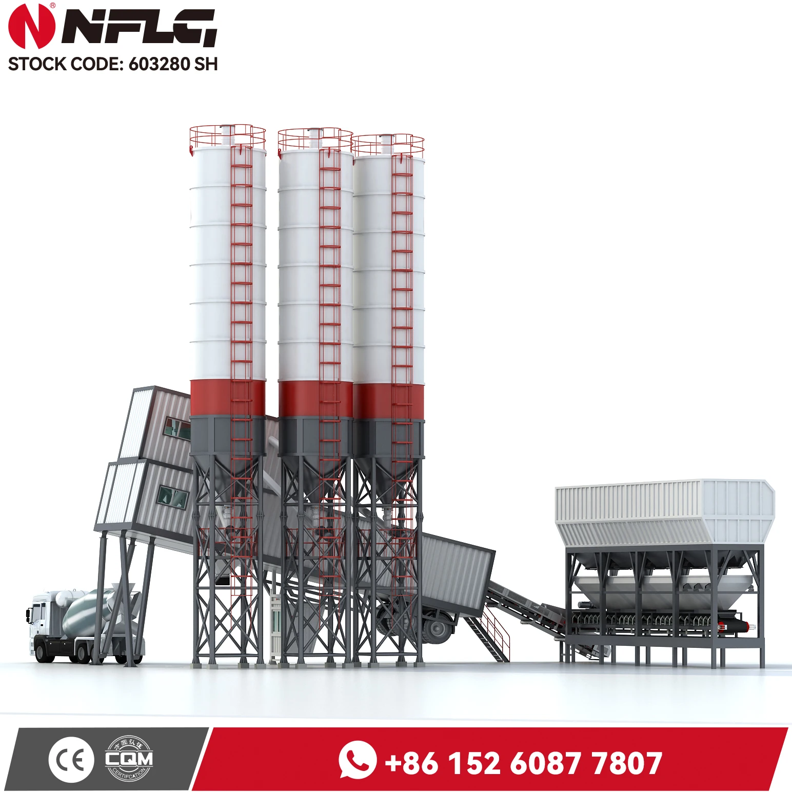 New designed factory price HZS180 mobile concrete batching plant with 29 years experience