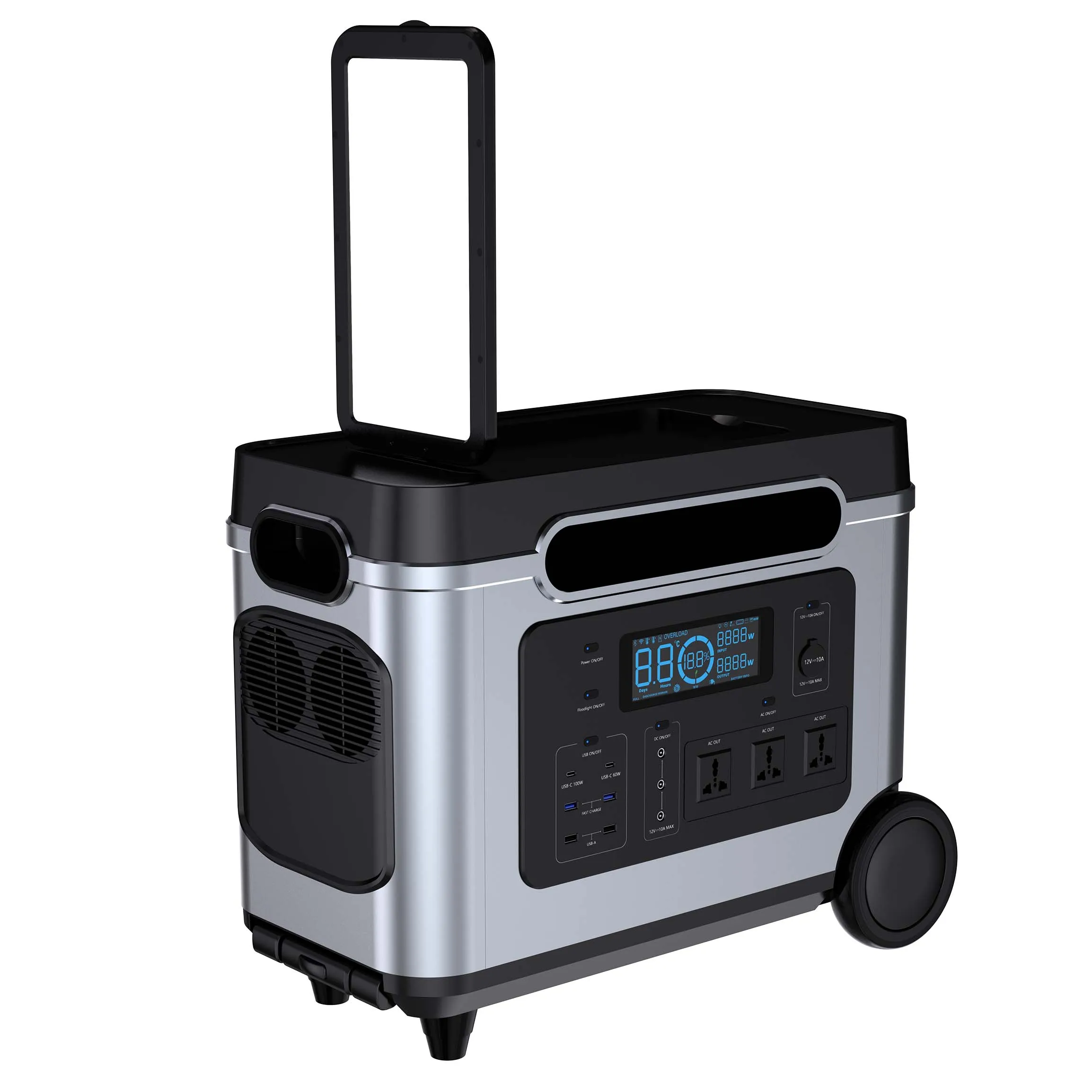 3000W camping power station tragbare kraftwerk lifepo4 battery charge solar generator energy system 3000w portable power station