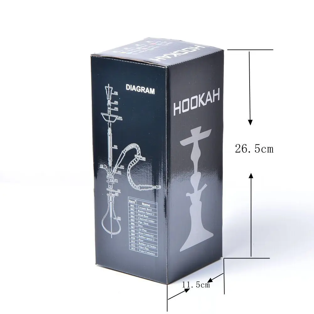 Color Double Tube Cheap Mini Hookah Small Shisha Box Hookah Set Glass Disposable Pumpkin Hookah