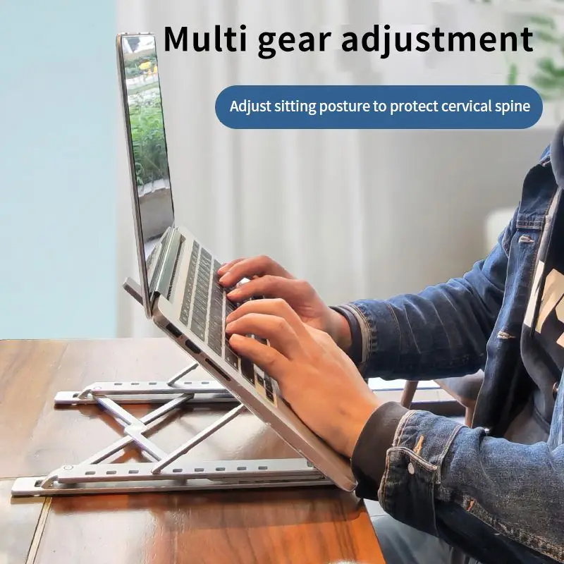 Foldable laptop notebook computer tray table stand multifunction creative pad floor phone holder storage laptop stand