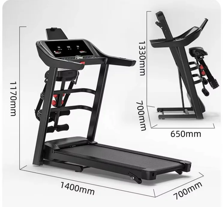 New Design Gym Treadmill Foldable Commercial Treadmill Fitness Training Home Use Multi Function Treadmills