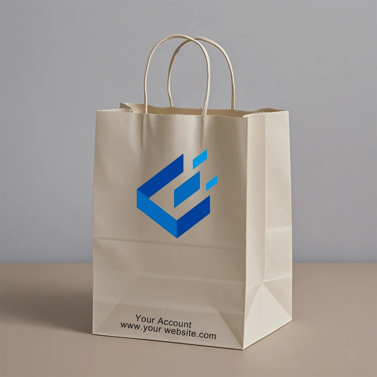 Enten Paperbag Custom Personalized Sac En Papier Bolsas Papel Apparel Garment Brown Kraft Paper Shopping Bag Sachet Papier