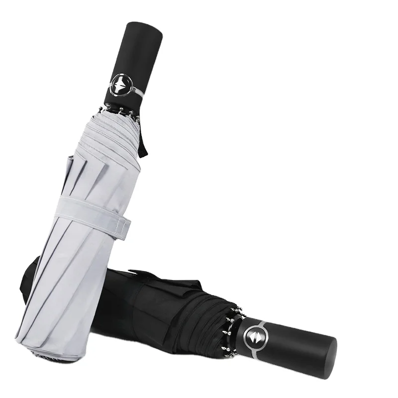 High quality custom promotional 3 fold travel folding umbrellas for adults