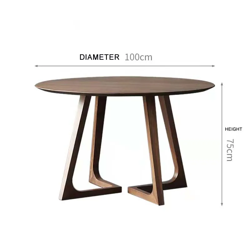 Modern high end dining table solid wooden luxury round shape coffee table in nordic