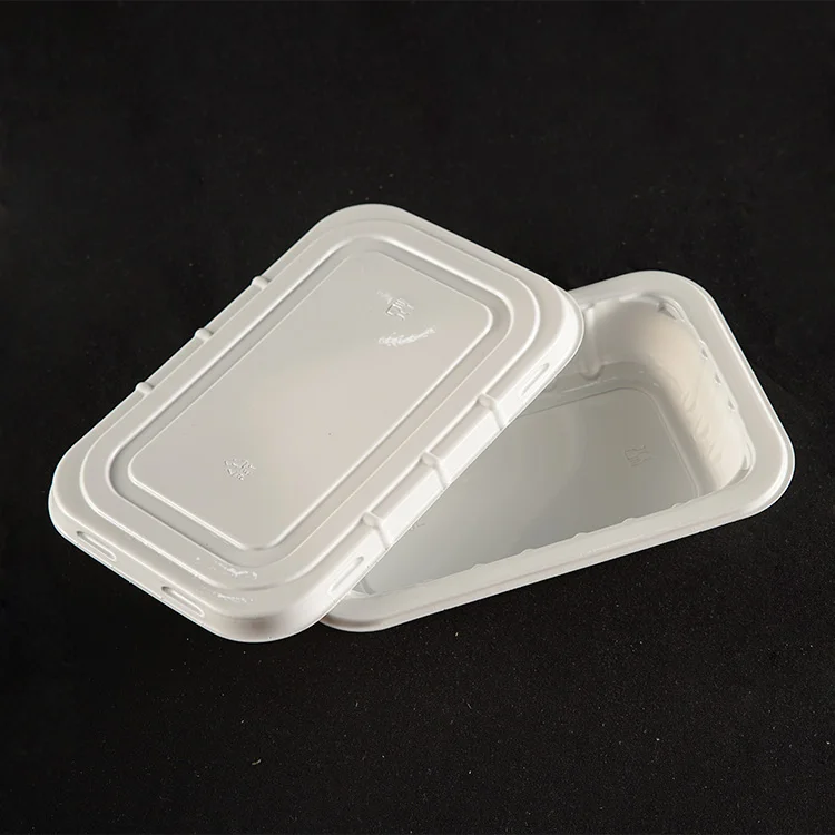 Hot Carry Containers Disposable Custom Airline Meal Ovenable Microwaveable White CPET Tray Disposable Plastic Food Container
