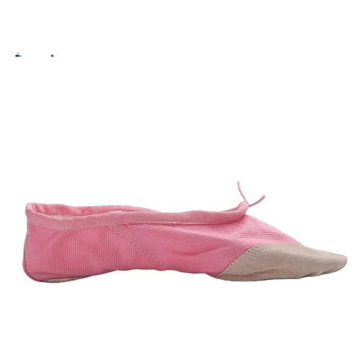 
2020 top class professional canvas soft bottom cat claw ballet shoes for girls with leather toe and customized colors 
