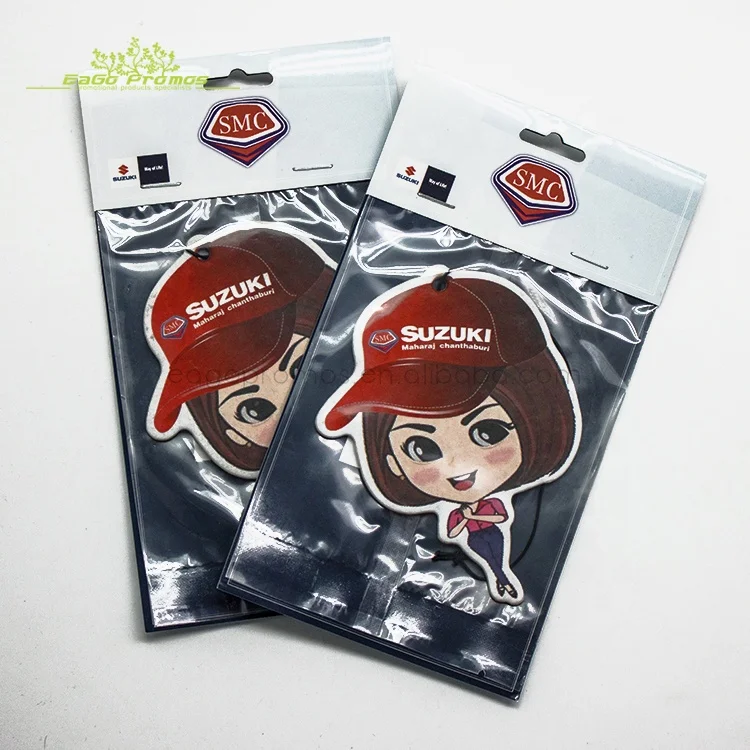 Оригинальный высокопроизводительный автомобильный подвесной освежитель воздуха, абсорбирующая бумага для автомобиля, подвесная бумага для карточек с упаковочной картой