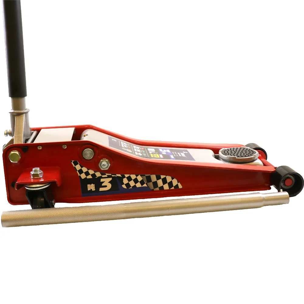 2022 China Tool Manufacturer Wholesale CE Certificate 3T 31.5KG Steel High Profile Dual Pump Portable Oil Hydraulic Floor Jack