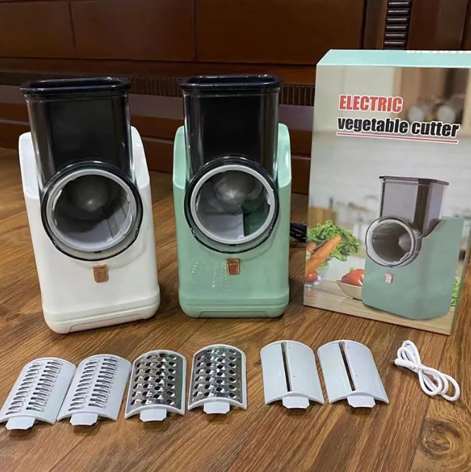 Upgraded In 2024 Professional Electric Slicer Shredder Salad Machine Fruit Vegetable Cutter Electric Cheese Grater