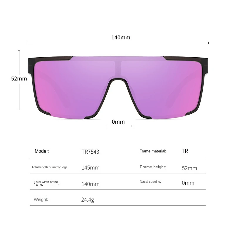 TR7543 Factory Price OEM  Outdoor UV400 Polarized Sports Sunglasses Riding Sunglasses Driving Glasses Retro TR90 Sunglasses