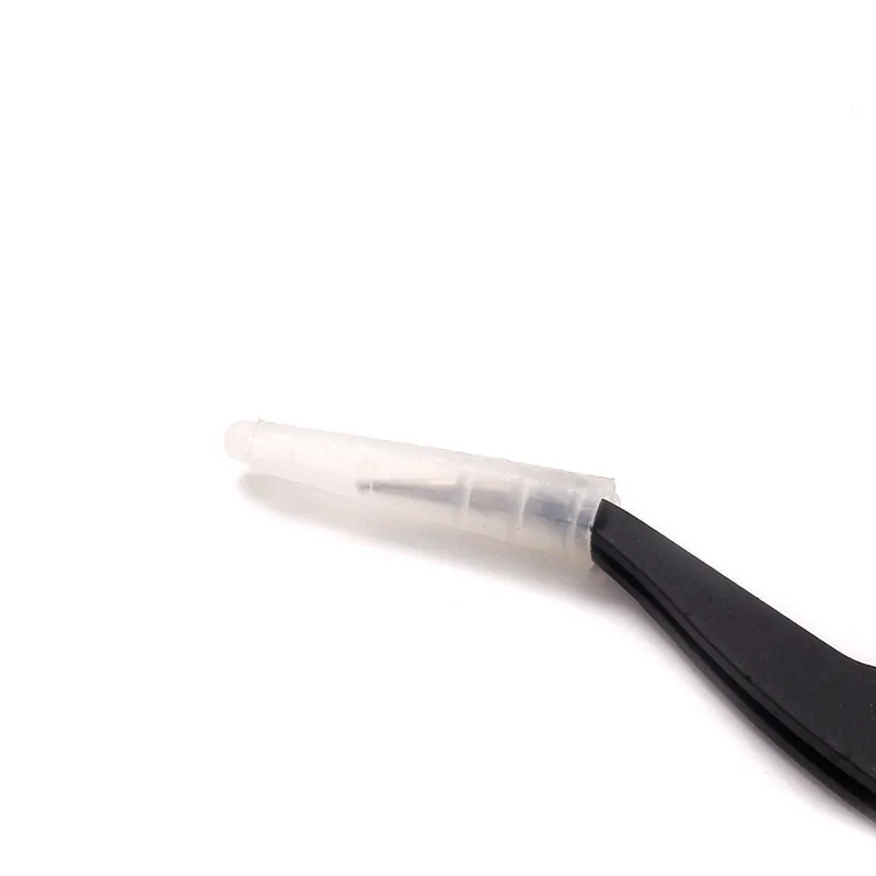 Nail art tools stainless steel elbow straight black nail tweezers