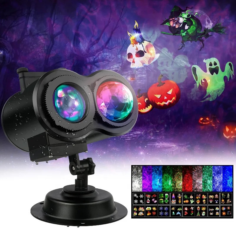 Amazon Hot Halloween Lights Outdoor Christmas Halloween Projector Lights Outdoor Waterproof with Remote Timer beam lights