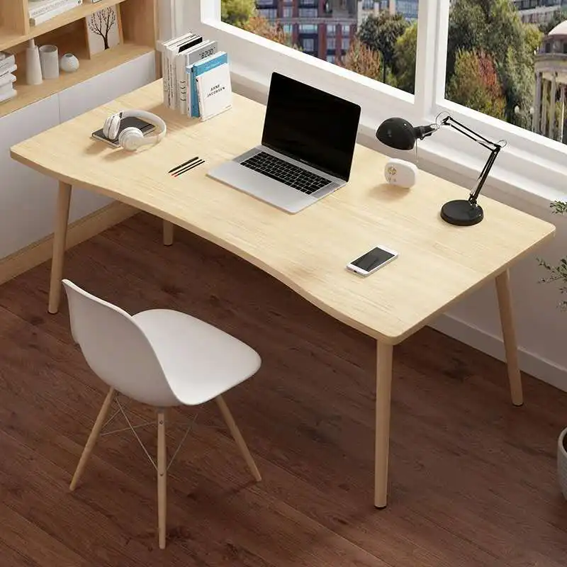 
New design wooden computer desk with solid wood leg 