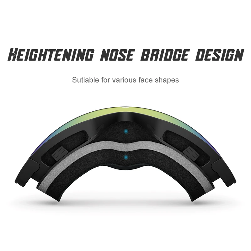 Snowledge 197D Ski Goggles Frameless Magnetic Interchangeable Lens 100% UV400 Protection Snow Goggles for Men Women