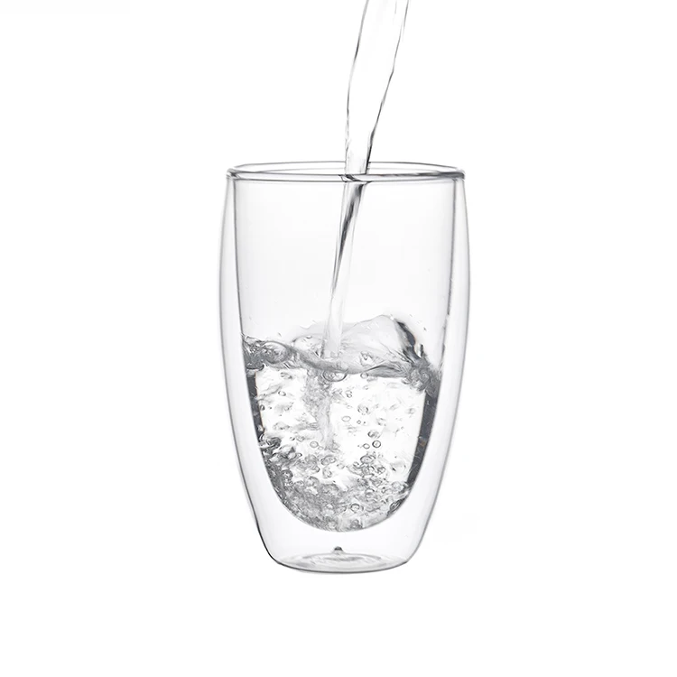 Теплоизоляционный тип ручной работы стеклянная чашка с двойными стенками