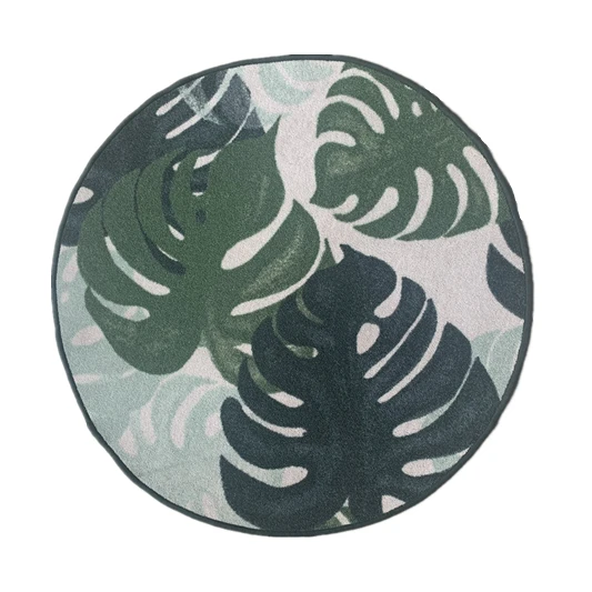DONGWO 2023 New Design Green Round  Mat Custom Printed Living Room Carpet