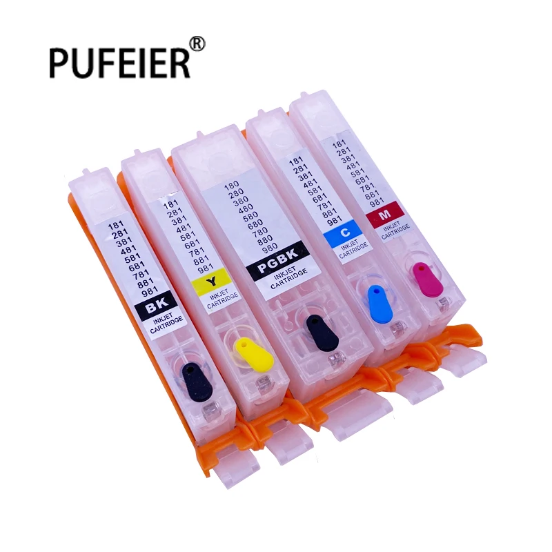 PGI-280 CLI-281 Refillable Ink Cartridge With Chip For Canon TR7520 TR8520 TS8220 TS6320 TS6120 TS6220 TS702 TS9520 TS9521C CISS