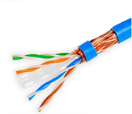 hot selling high quality indoor and outdoor bulk ethernet cable dual shielded cat6a sftp lan cable