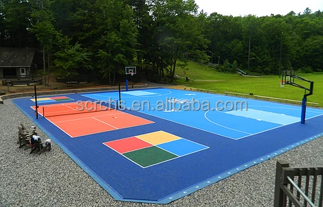 Fences sports event floor covering basketball design for indoor outdoor sport futsal court flooring  rubber mat carpet tiles