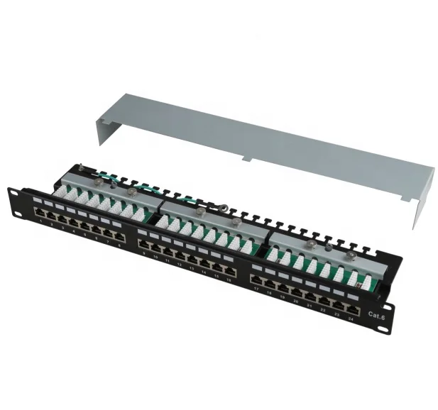 whole sale Cat6 rj45 24Ports FTP patch panel with led