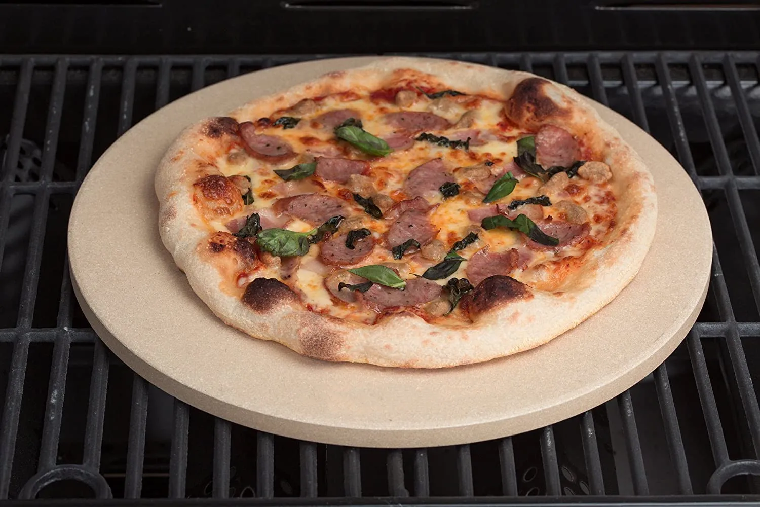 Cordierite Pizza Stone 13/15 Inch Round Ceramic Pizza Stone Plate for Grill and Oven/Stove