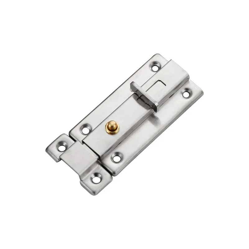 Stainless Steel Button Anti-Theft Barrel Tower Bolt Outdoor Use Door Latch Lock and Gate Latch