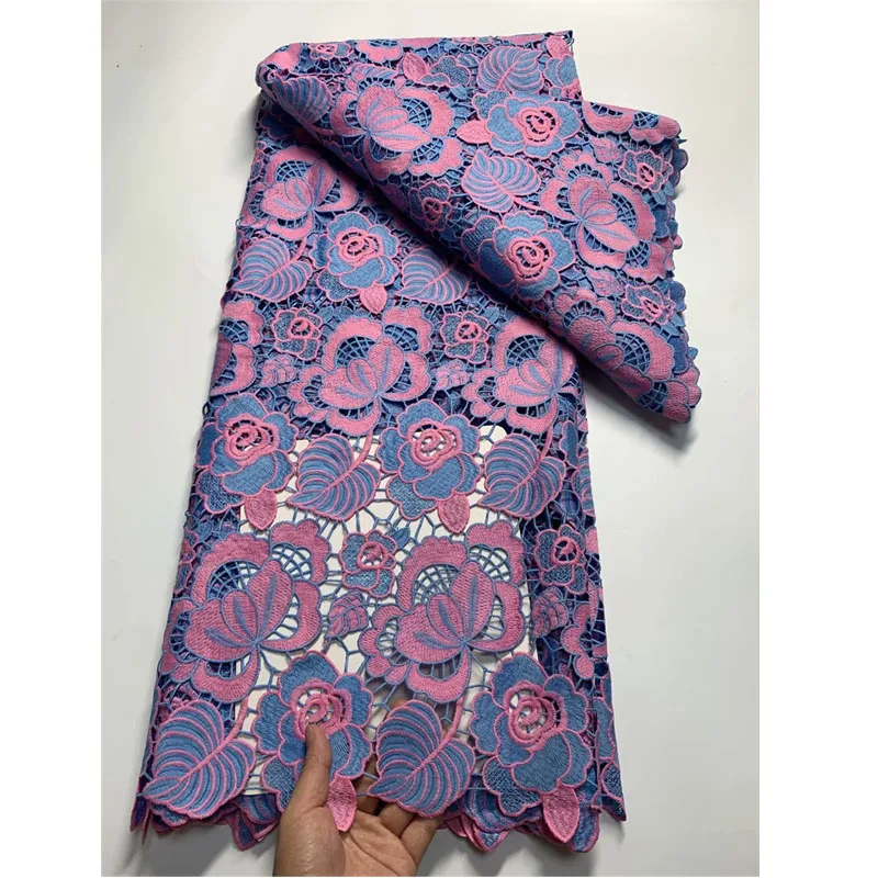 2024 New high quality guipure cord lace fabric african lace fabric cord alce