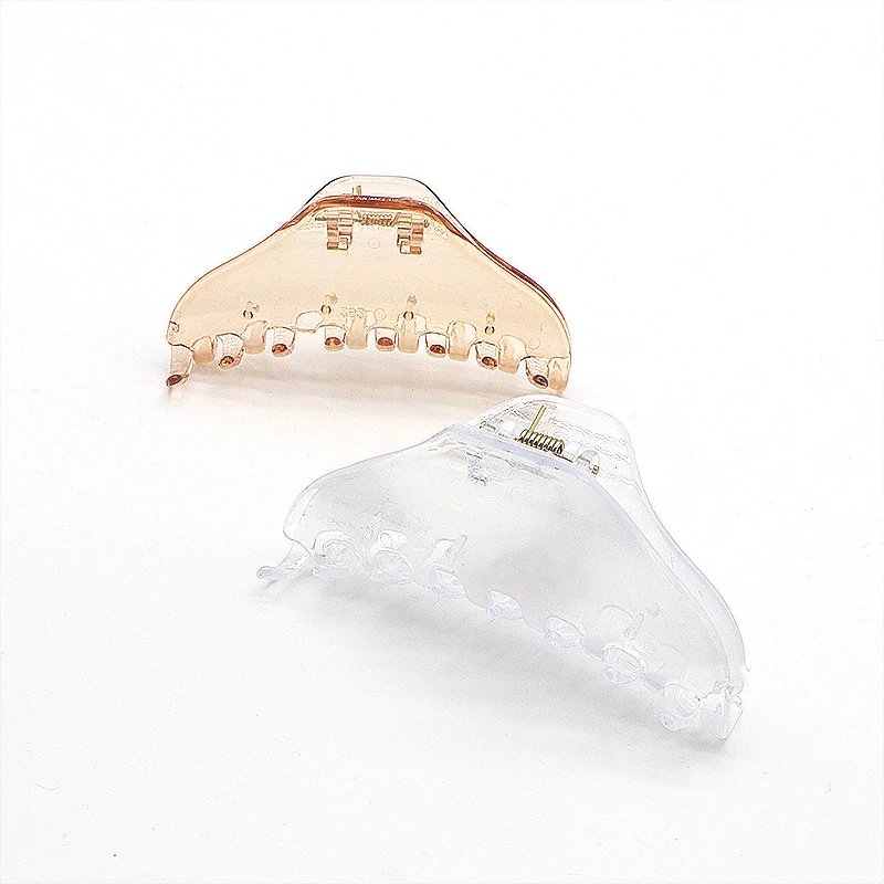 Fashionable Transparent Hair Claw Clip Waterproof Shower Plastic Claw Big Clear Plastic Hair Holder