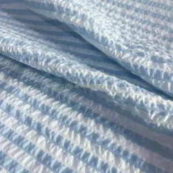 New function bubble Ripple printed polyester fabric seersucker 100% polyester for home textiles