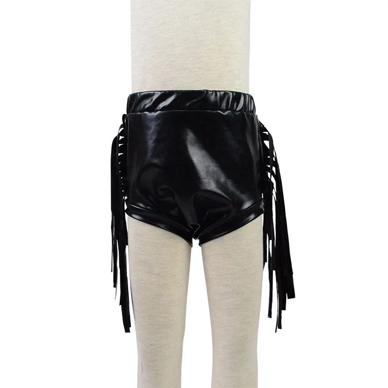 
customization pu leather baby girls fringe Bummies tollder kids boutique Bloomers Wholesale summer clothing 