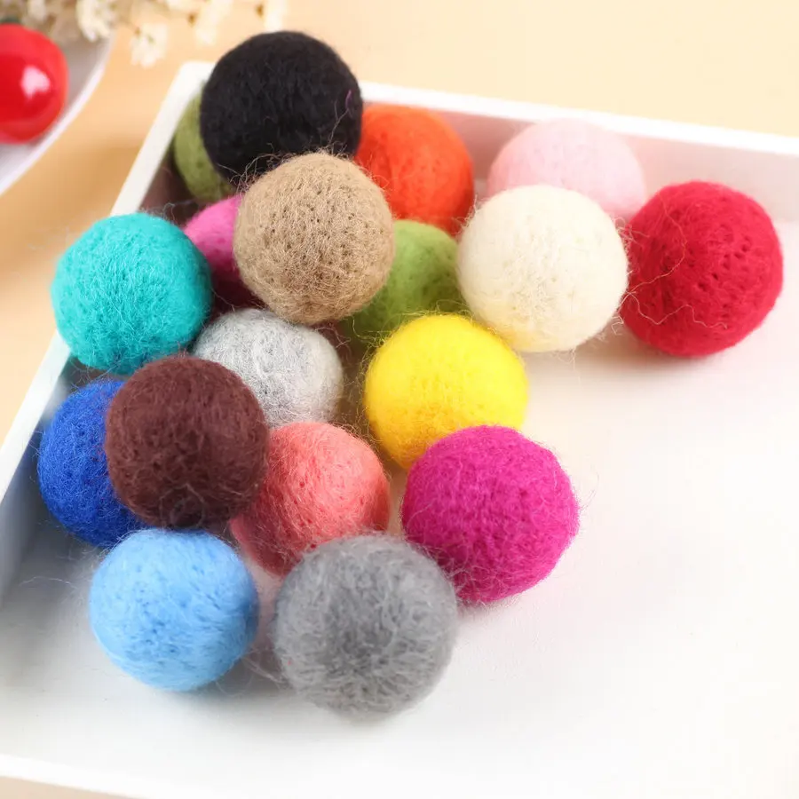 Handmade 100% Wool Felted Balls for Christmas decoration