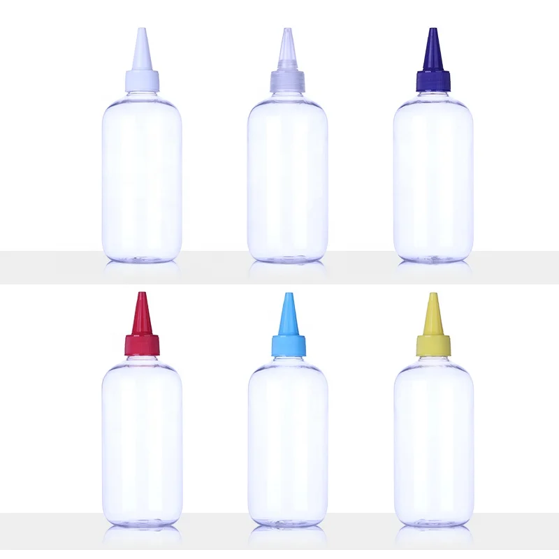 PET pointed mouth dropper cap bottle Pigment printing Chemical glue plastic Sauce bottle wholesale kitchen accessories bottles