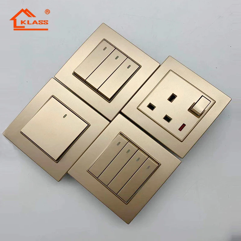 Factory New Design 1gang 1way electrical plate switch UAE country import wall switch with CE certification