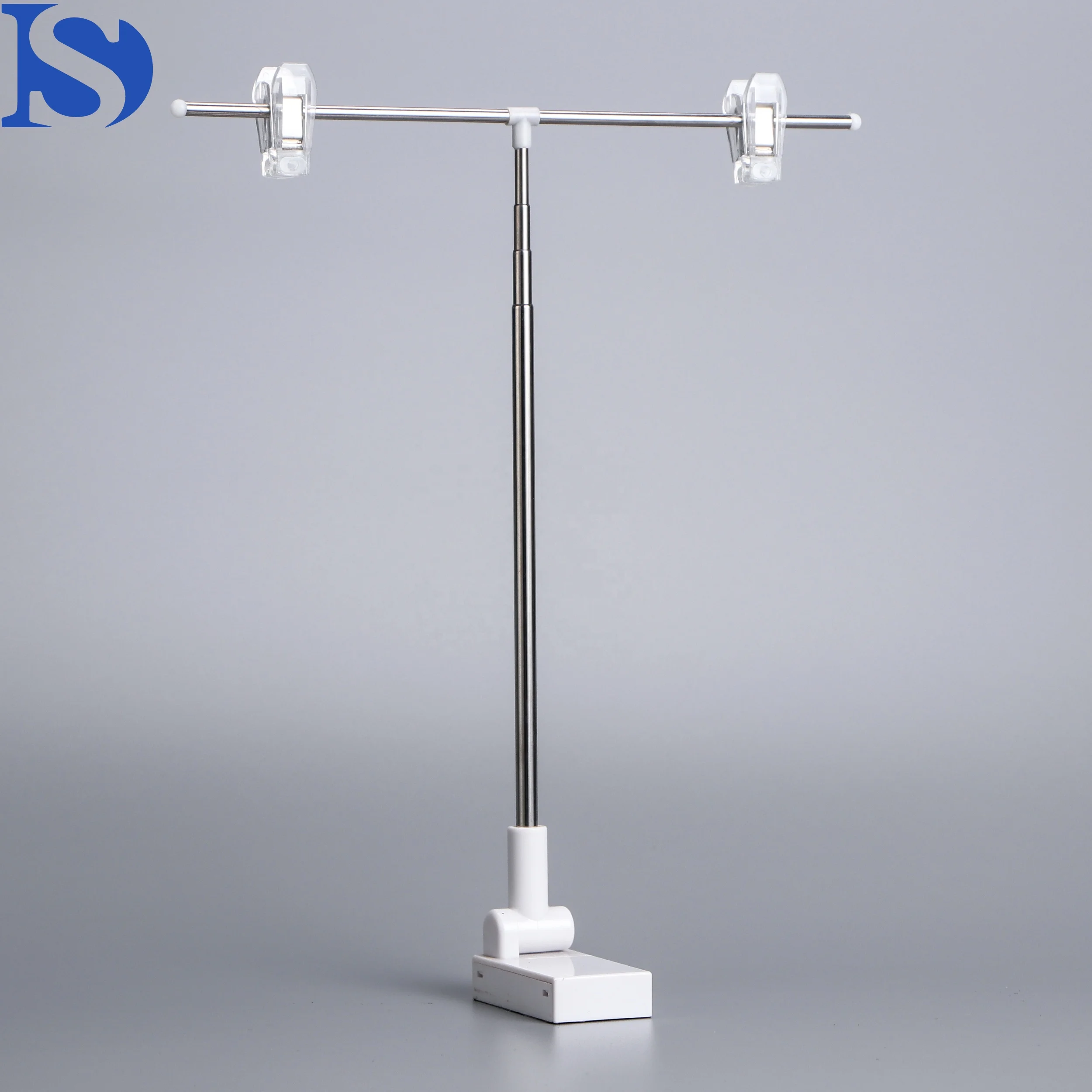 table top plastic base adjusted banner sign holder display banner stand