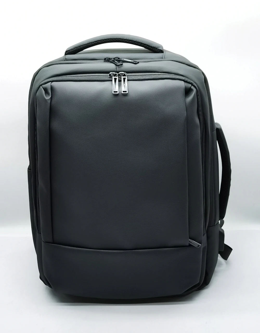 Laptop backpack business travel bag black waterproof PU office backpack