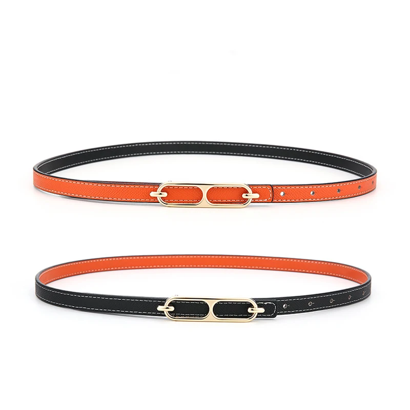 Latest Customization Genuine leather belt female fashion decoration Korean version of hundred jeans palm grain cowhide belt