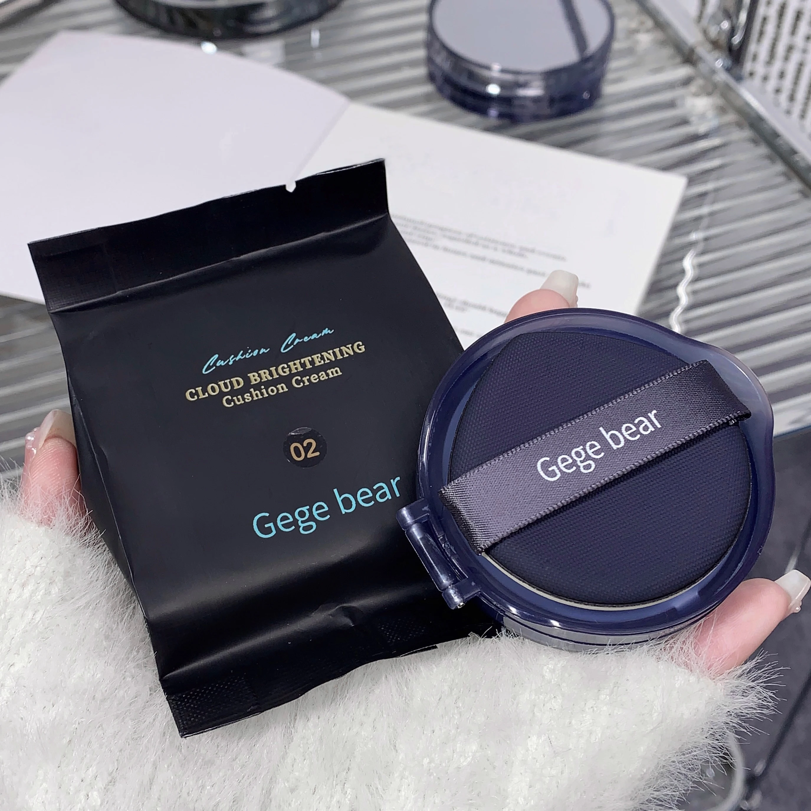 Brightening Cushion Cream Clear and Natural Moisturizing GEGE BEAR The New Matte Cream Skin Long-lasting Cushion Foundation