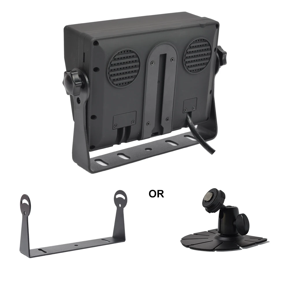 PJAUTO 5 Inch IPS Monitor 3 Way Input Digital Rear View truck bus Car Monitor System with Sun Shield