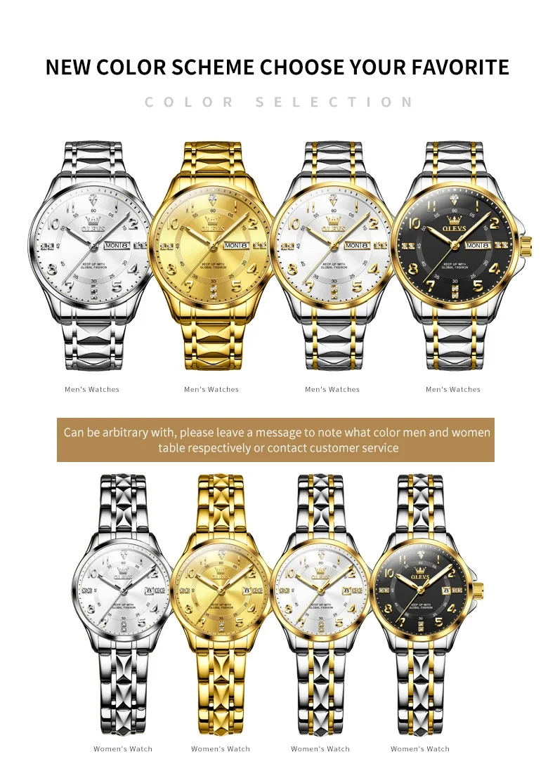 Popular 2910 Quartz Watches for Women Stainless Steel Strap Female Wristwatches Luminous Hands Auto Date Business Watch