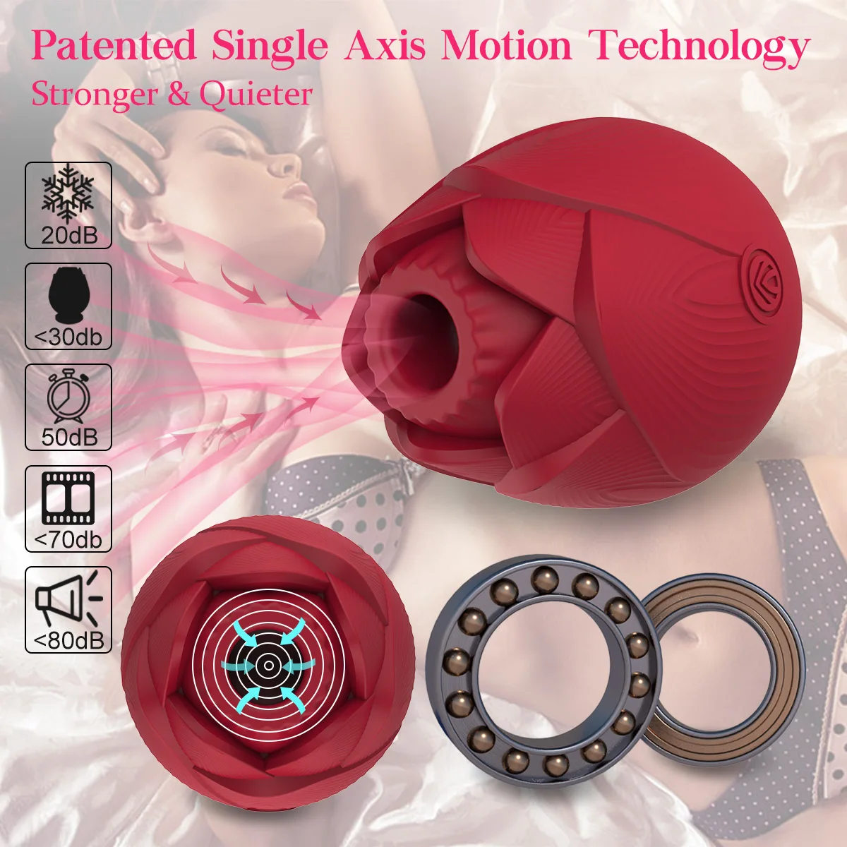 Sex Toy Clitoral Sucking Vibrator Oral Vagina Licking Tongue Rose Shaped Vibrator for Women
