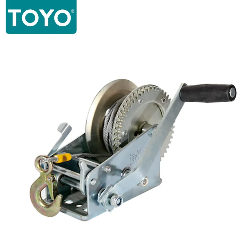 Toyo Operated Lifter Wire Rope Pull Winch Price Crane 6000Lb 2 5 Ton Boat Manual Hand Winch