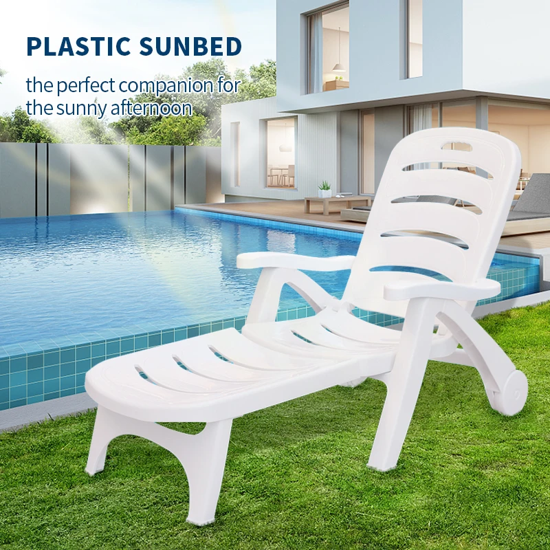 Pikes Outdoor Beach Chair Plastic Material  Swimming Pool Equipments Leisure Furniture Equipments