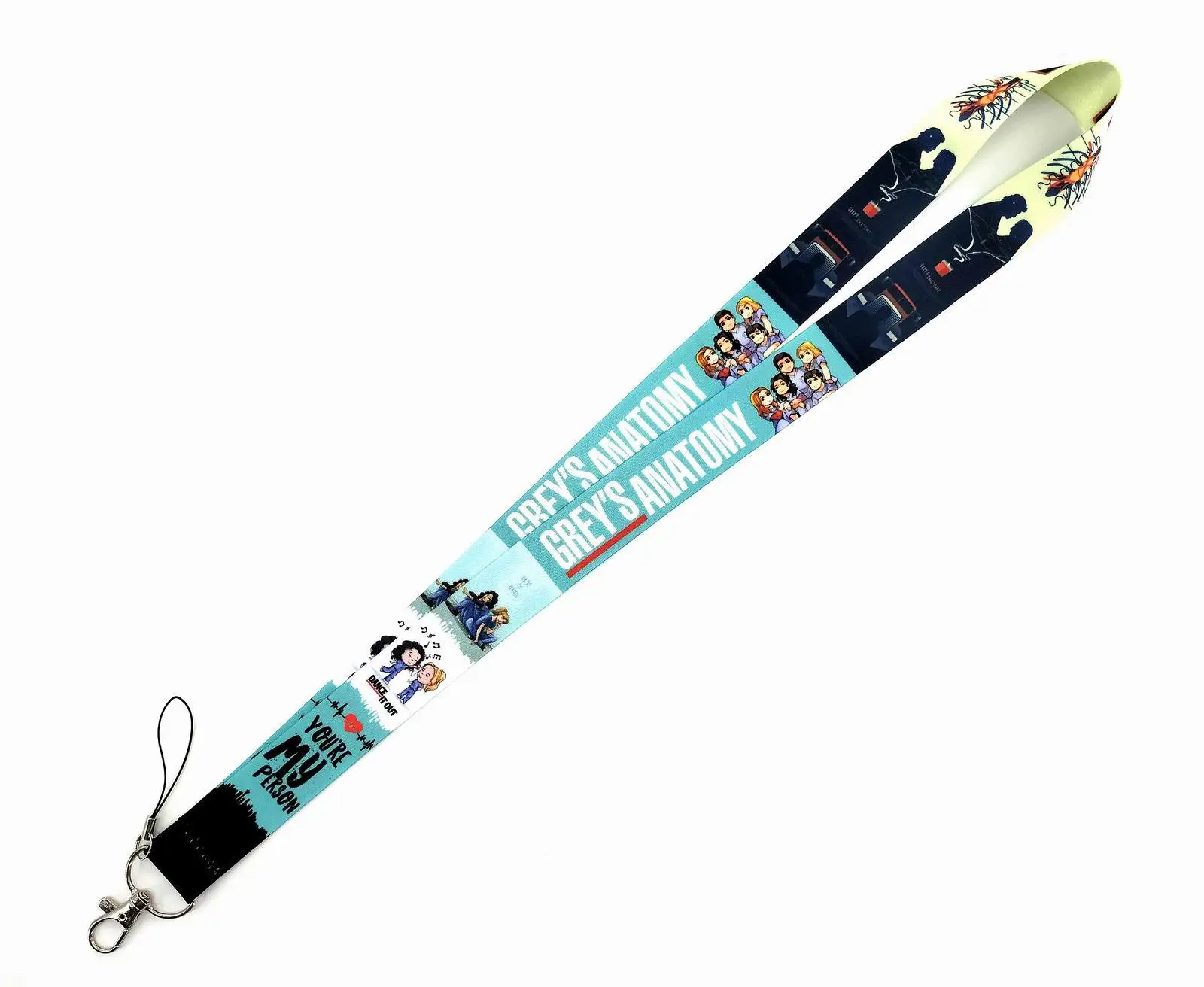 Рекламные подарочные шнурки, милые Мультяшные анатомические шнурки серого цвета, портативные шнурки для карт и телефона, оптовая продажа высококачественных шнурков