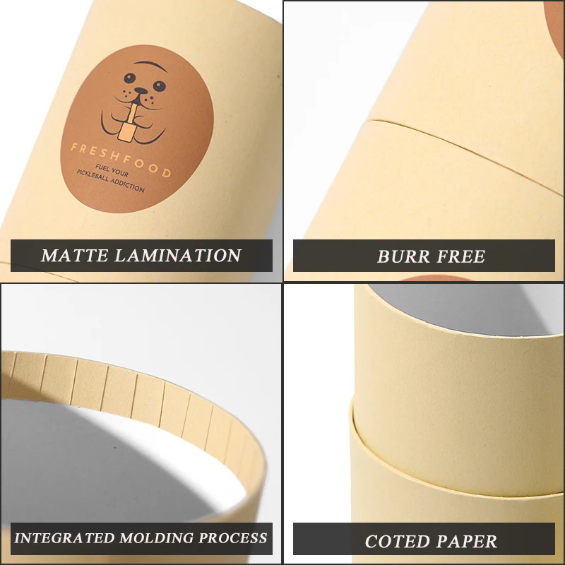 Custom Loose Tea Leaf Cans Food Grade Cardboard Cylinder Empty Coffee Container Paper Tube Packaging Round Boxes