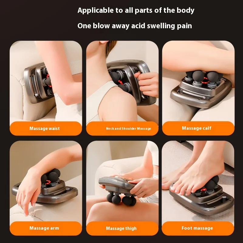 2024 Oem LED Screen Handheld 6-Heads fascial muscle Massage Gun Deep Tissue Full Body Massager for Pain Relief