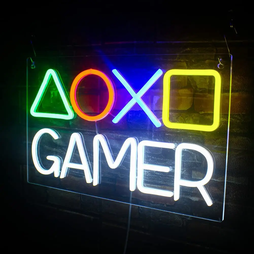 LED Neon Gaming Room Light  Bedroom Esports Sign Creative Wall Decor Illuminated Prop for Arcade Custom Glowing Logo
